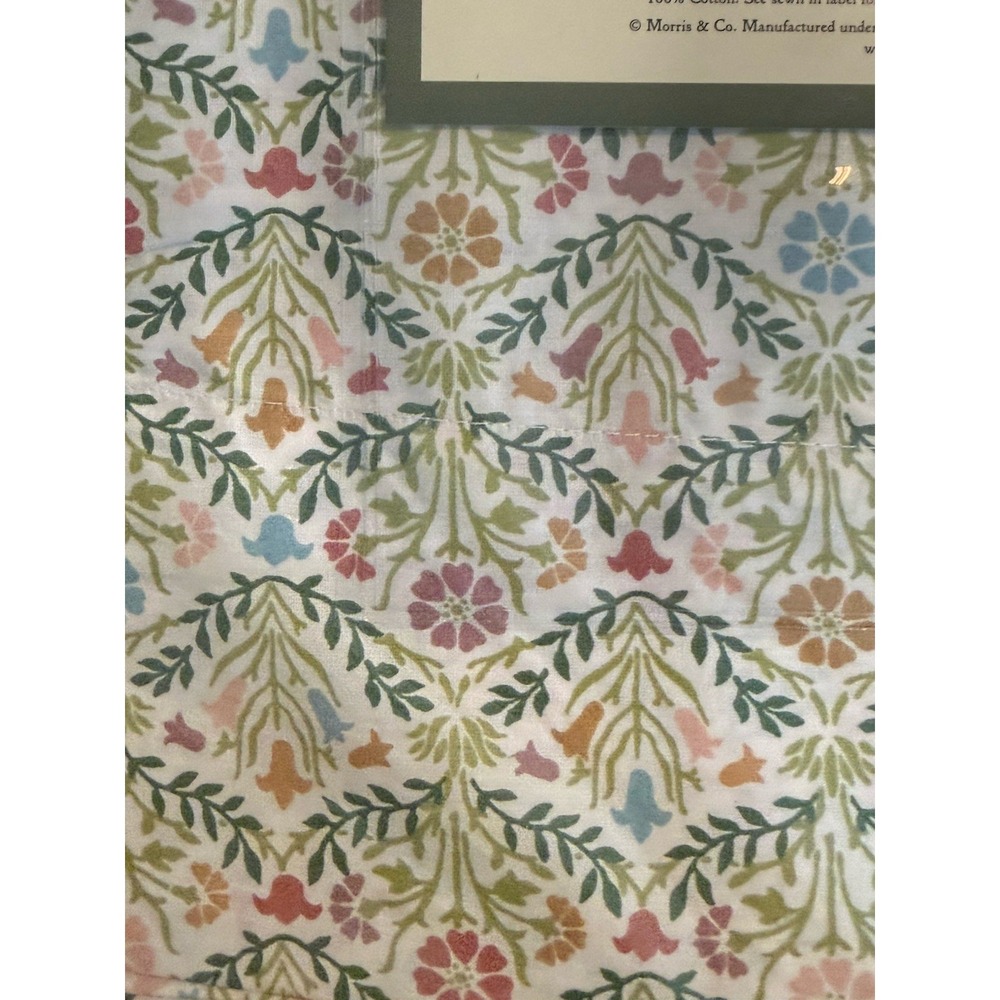 New William MORRIS & CO. Queen Sheet Set Flowers  100% Cotton - Picture 3 of 4